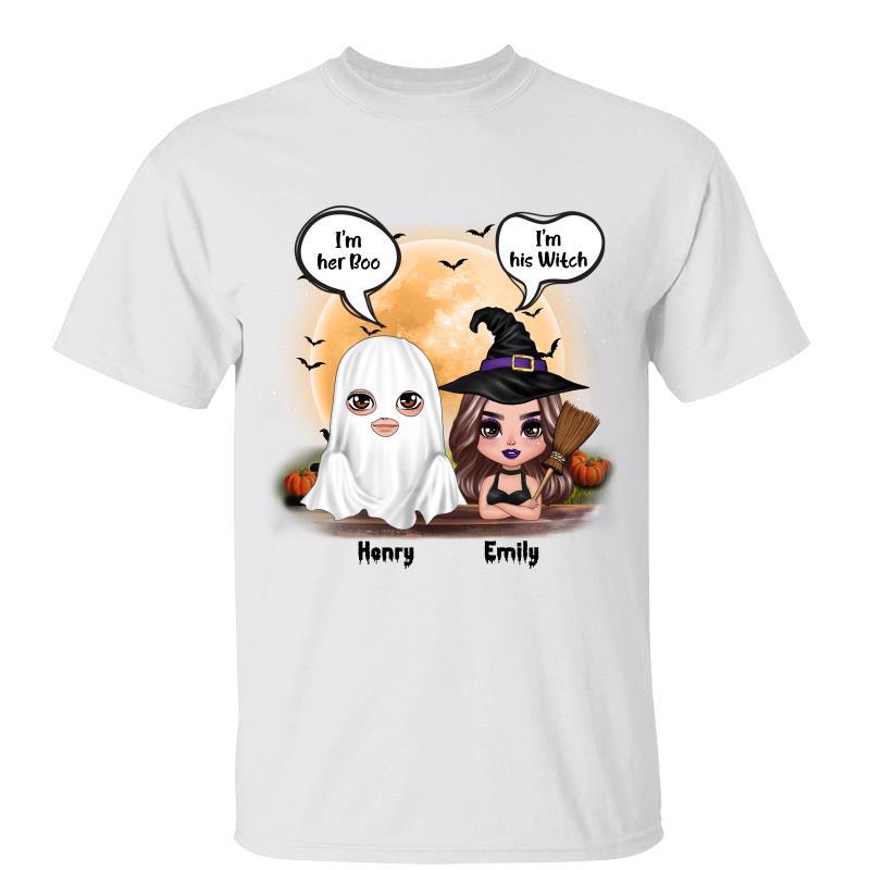 Halloween Couple Her Boo His Witch Personalized Shirt