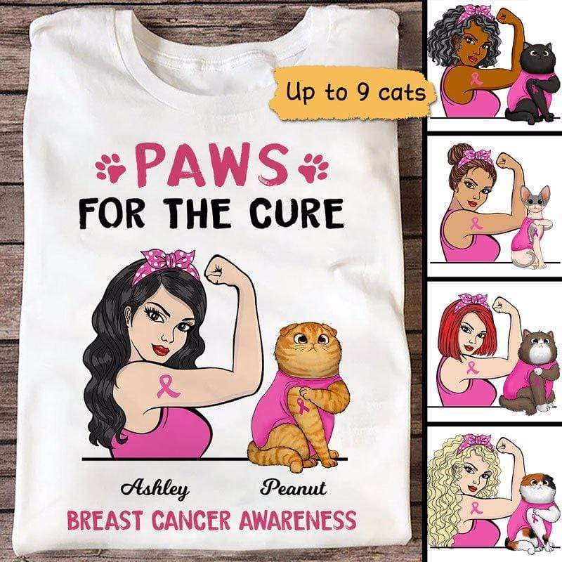 Tattooed Cat Breast Cancer Personalized Shirt