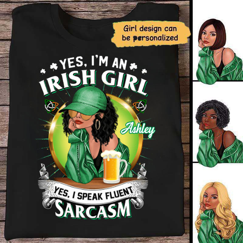 Irish Girl Fashion Personalized Shirt