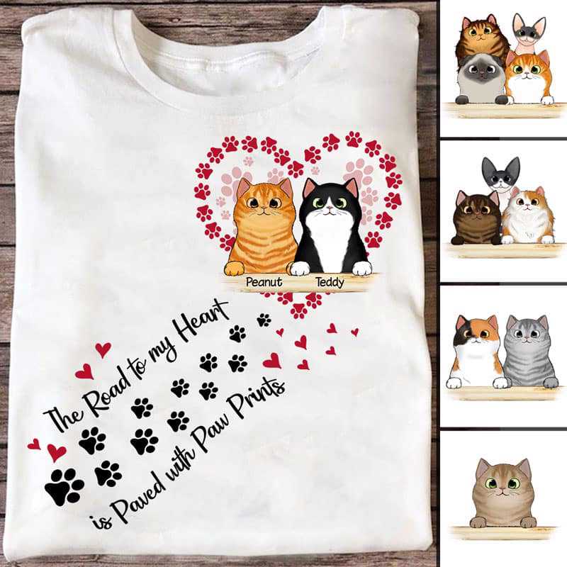 Road To My Heart Fluffy Cats Personalized Shirt