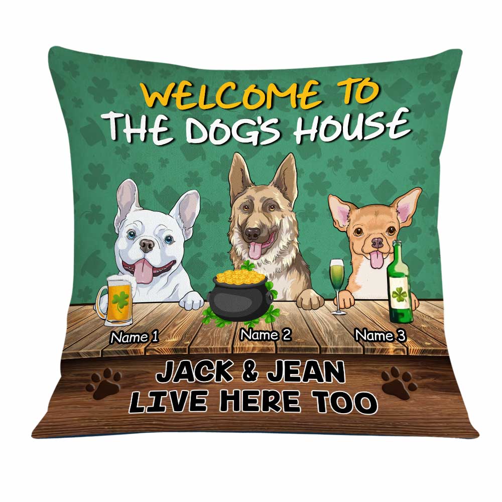 Personalized Patrick's Day Dog Pillow