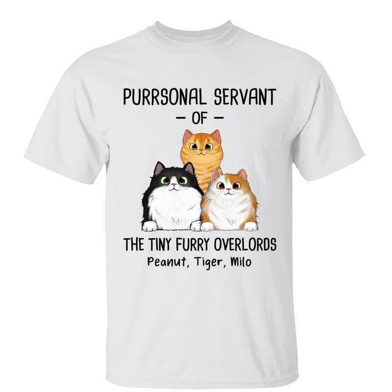 Purrsonal Servant Of Fluffy Cats Personalized Shirt