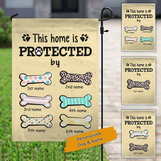 This Home Is Protected Dog Personalized Dog Decorative Garden Flags