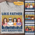 Like Father Like Daughter Retro Personalized Dear Dad Shirt