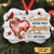 Cardinals Red Heart Family Memorial Personalized Christmas Ornament