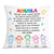 Personalized Mom Grandma Spanish Abuela Mamá Drawing Pillow