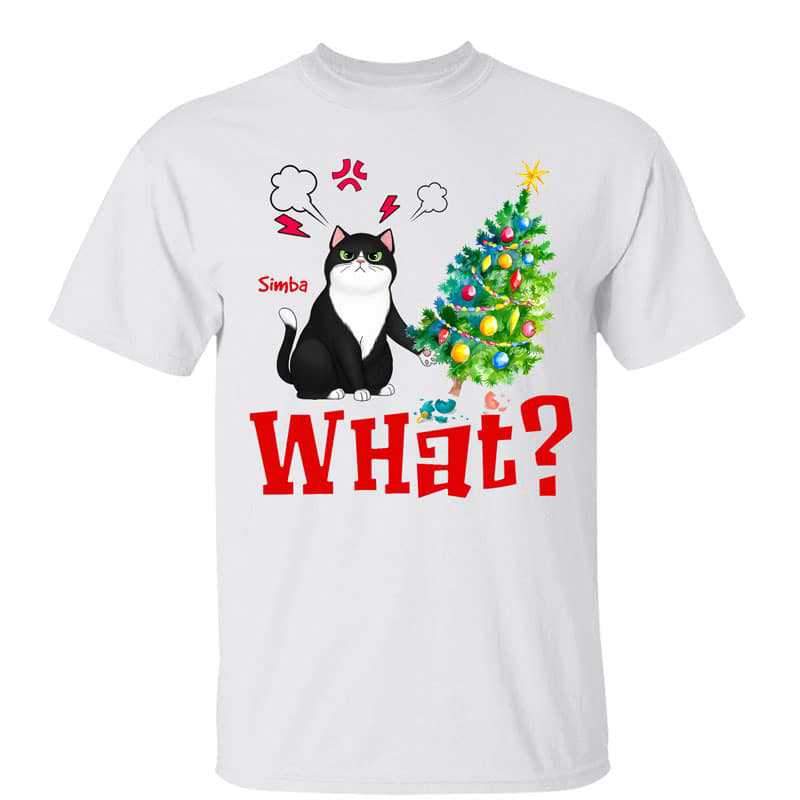 Cat What Christmas Tree Personalizes Shirt