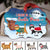 Believe In Santa Paws Fluffy Cat On Roof Personalized Christmas Ornament