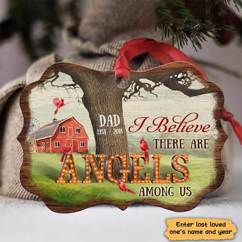 Cardinal Tree Angels Among Us Memorial Personalized Christmas Ornament