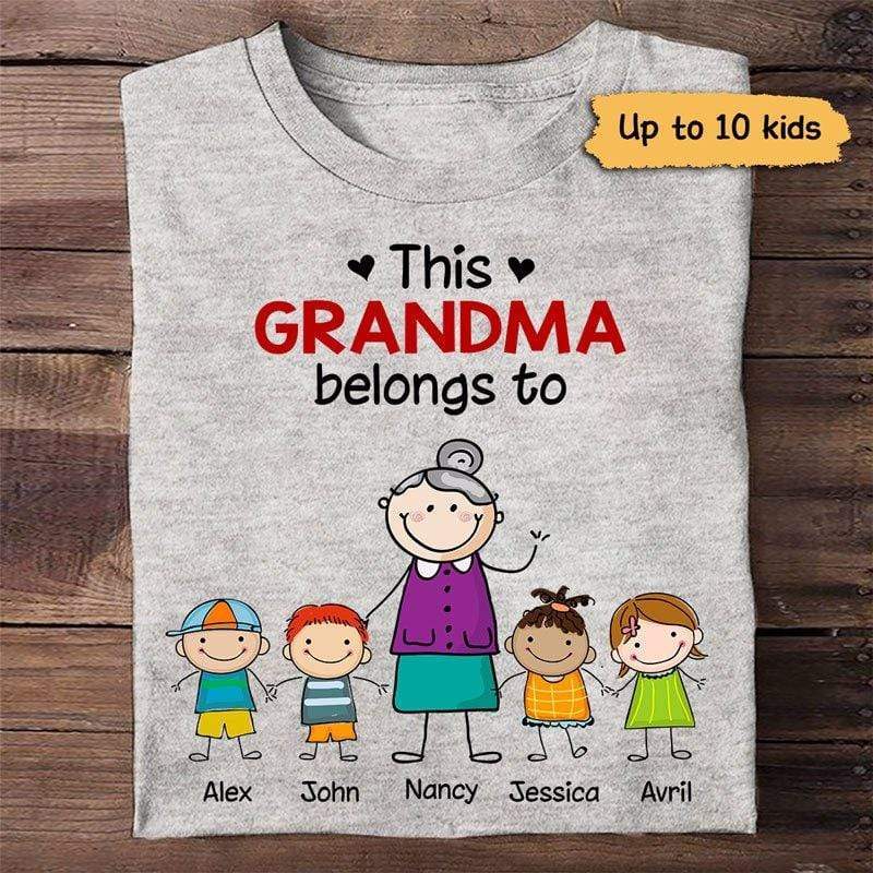 This Grandma Belongs To Grandkids Personalized Shirt