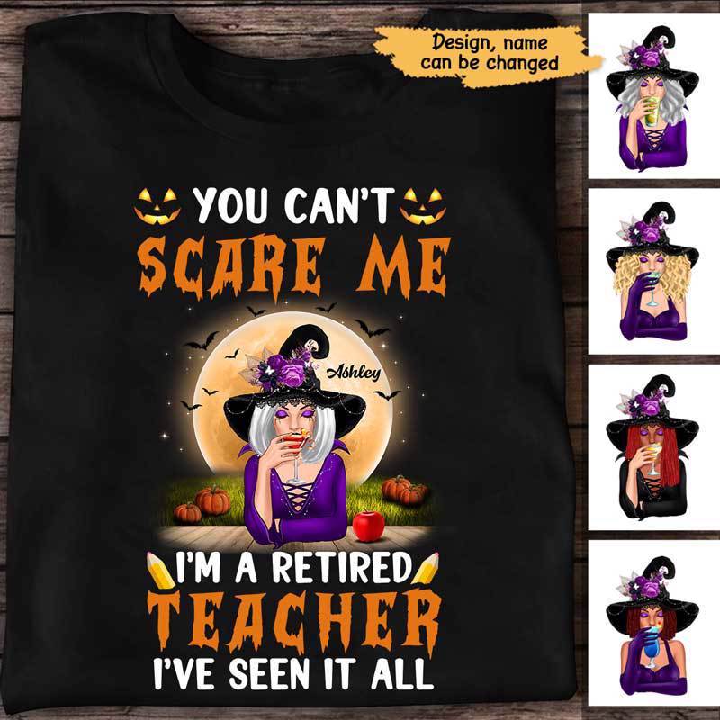 Retired Halloween Teacher Personalized Tank Top