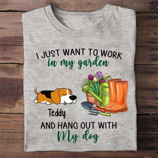 Gardening And Sleeping Dogs Personalized Shirt