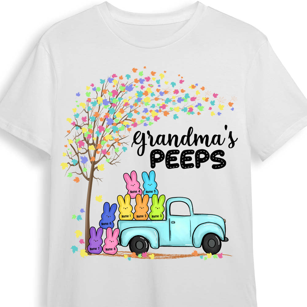 Personalized Mom Grandma Easter Peeps Truck T Shirt