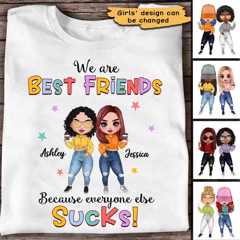 Colorful Crazy Doll Besties Personalized Shirt