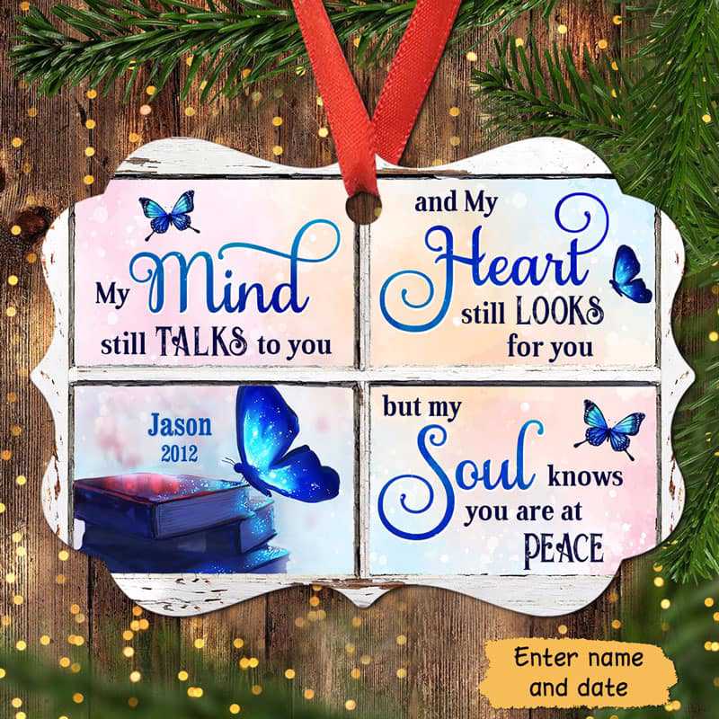 Butterflies Memorial Family Personalized Christmas Ornament