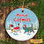 Cat Christmas Walking In The Snow Personalized Cat Decorative Christmas Ornament