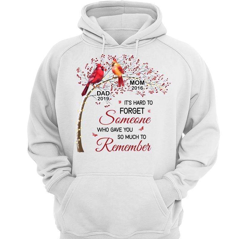 Hard To Forget Cardinals Berry Tree Memorial Personalized Hoodie Sweatshirt