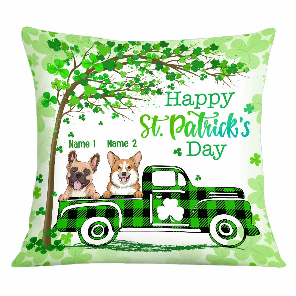 Personalized Happy Patrick's Day Dog Pillow