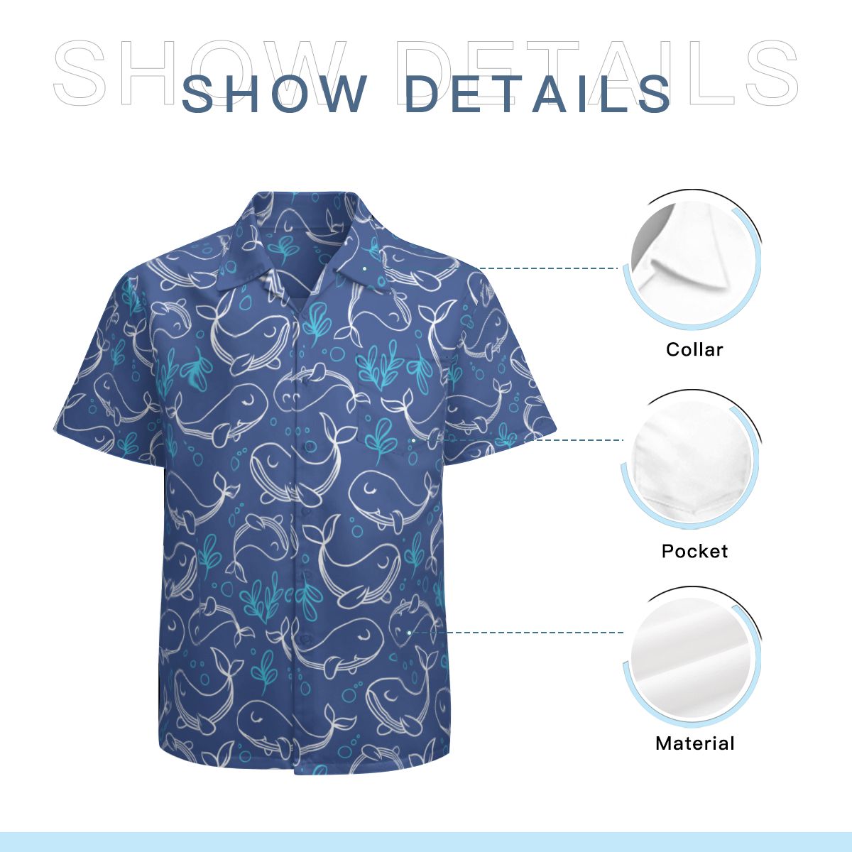 Cute Whale 2 Hawaiian Shirts No.6AGZC4