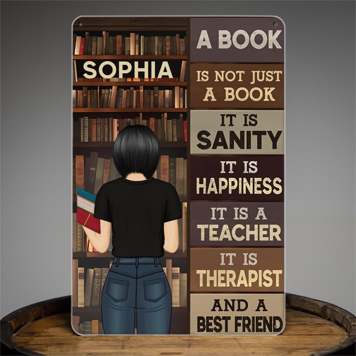 A Book Is Not Just a Book It Is Sanity Reading - Reading Gift Metal Sign