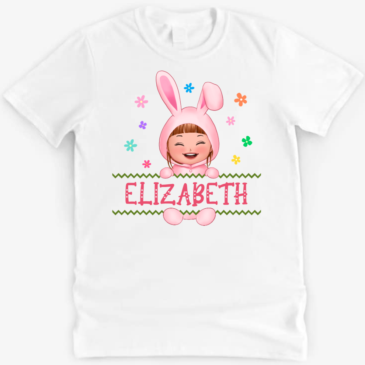 Easter Bunny Kid Doll Custom Gift Personalized Shirt