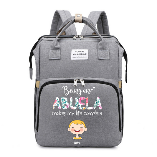 Being Grandma Makes My Life Complete Personalized baby travel bag