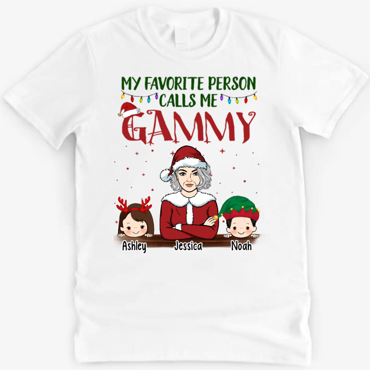 Favorite People Call Me Grandpa Grandma Claus Personalized Raglan Shirt