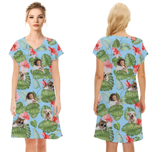 Personalized Photo Upload Photo Hawaiian Dresses