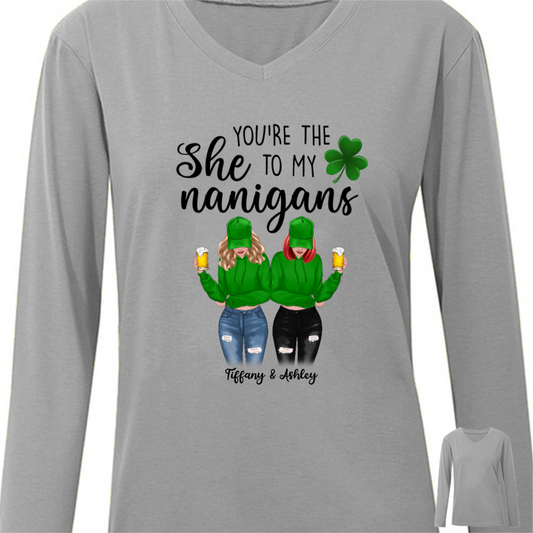 St Patrick Besties Modern Girls Personalized Long Sleeve Shirt