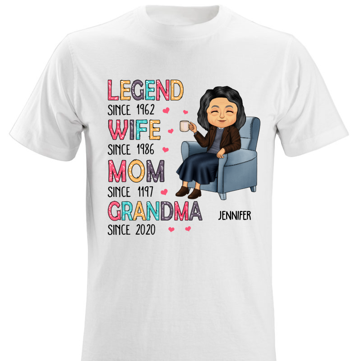 Legend Wife Mom Grandma Chibi - Gift For Mother - Personalized Custom T Shirt