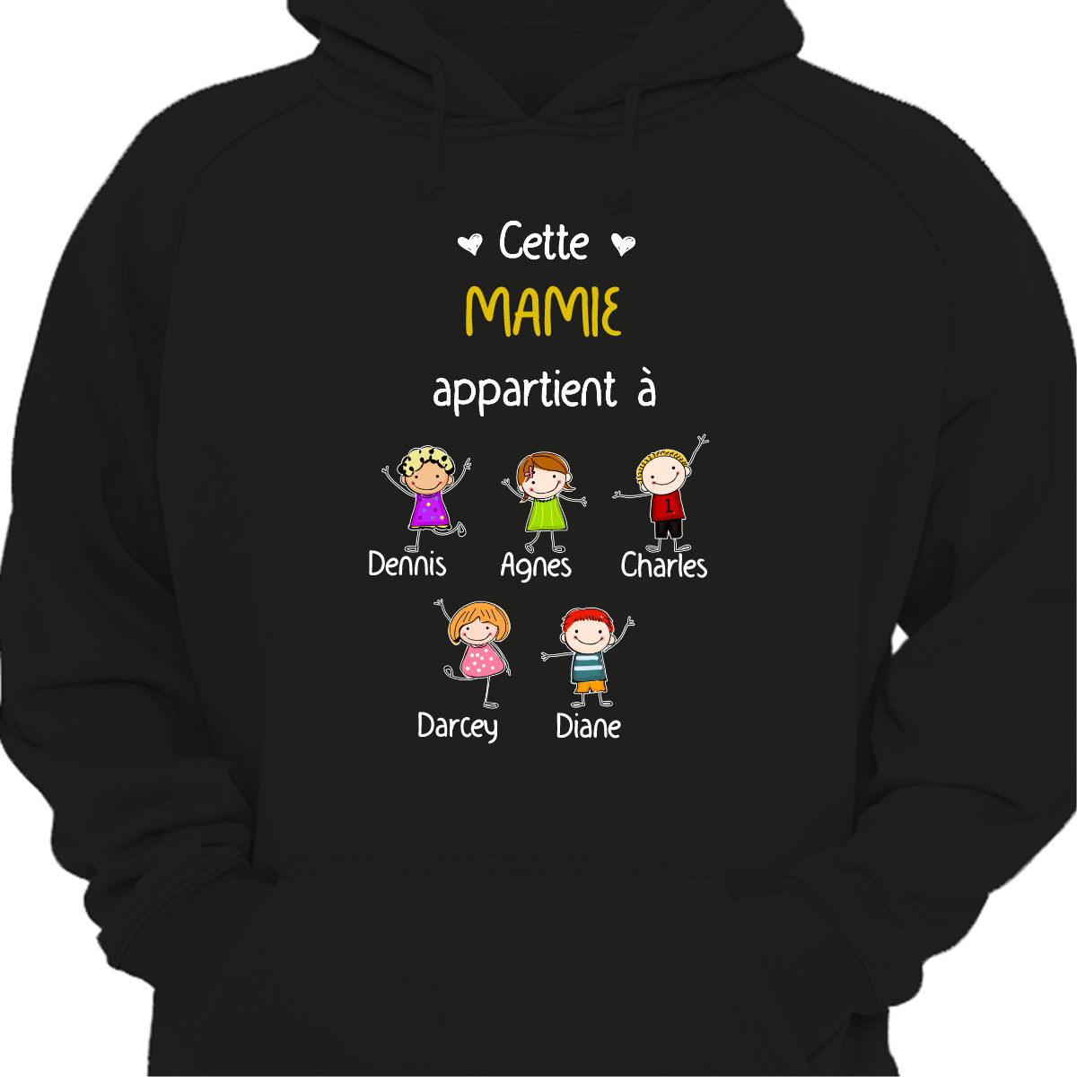 Personalized Papy Mamie French Grandma Grandpa Belongs Hoodie Sweatshirt