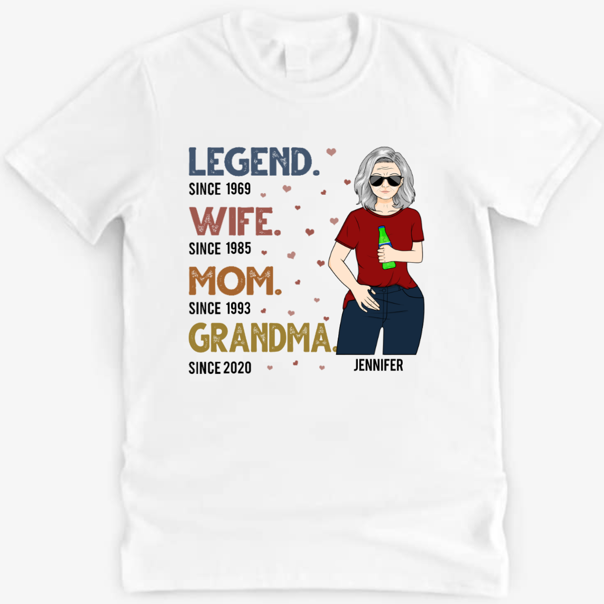 Legend Wife Mom Grandma - Gift For Family - Personalized Custom shirt