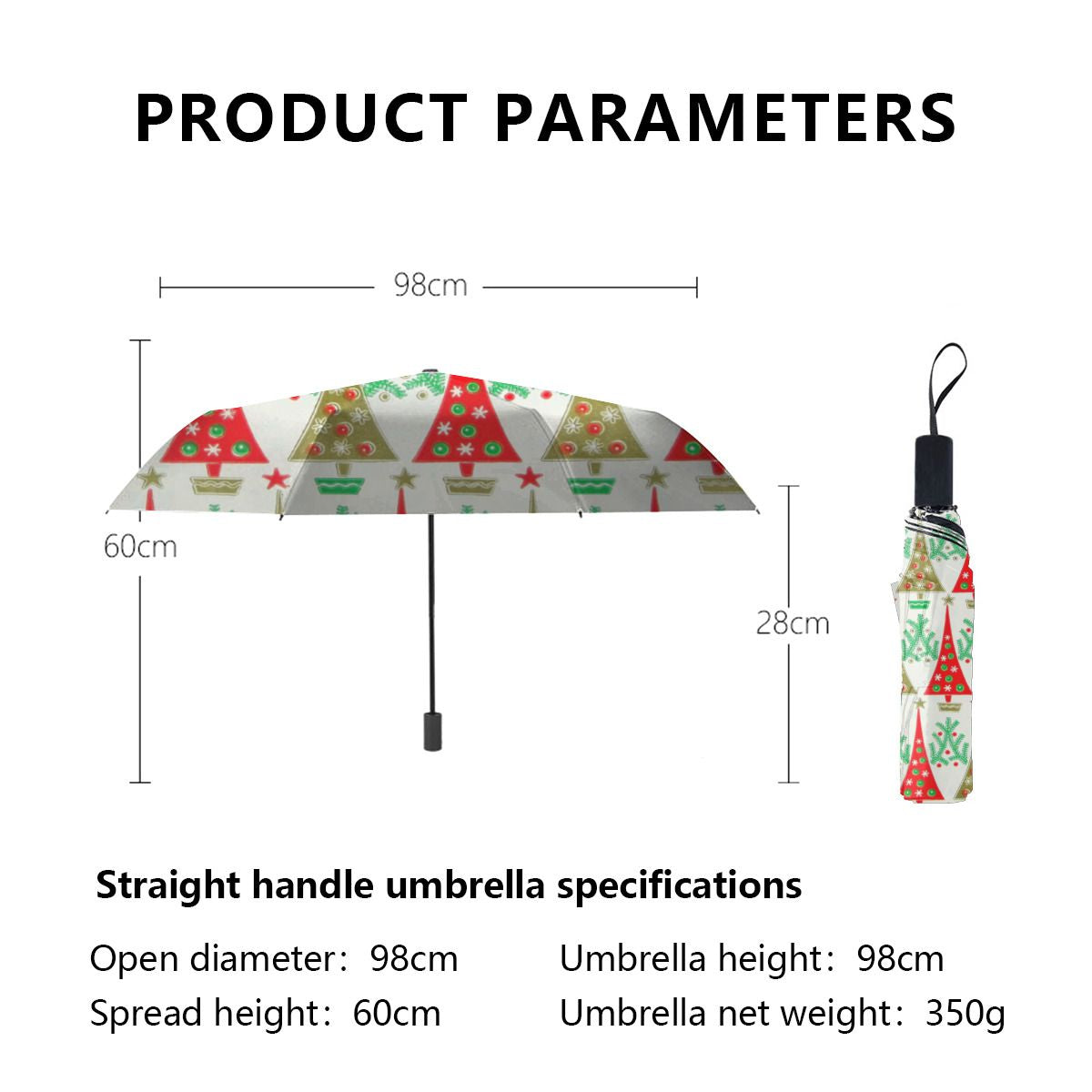 1950S Cartoon Christmas Umbrella No.8V2O3G