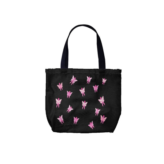 pink ribbon breast cancer awareness butterflies Canvas Bag No.N4J48S