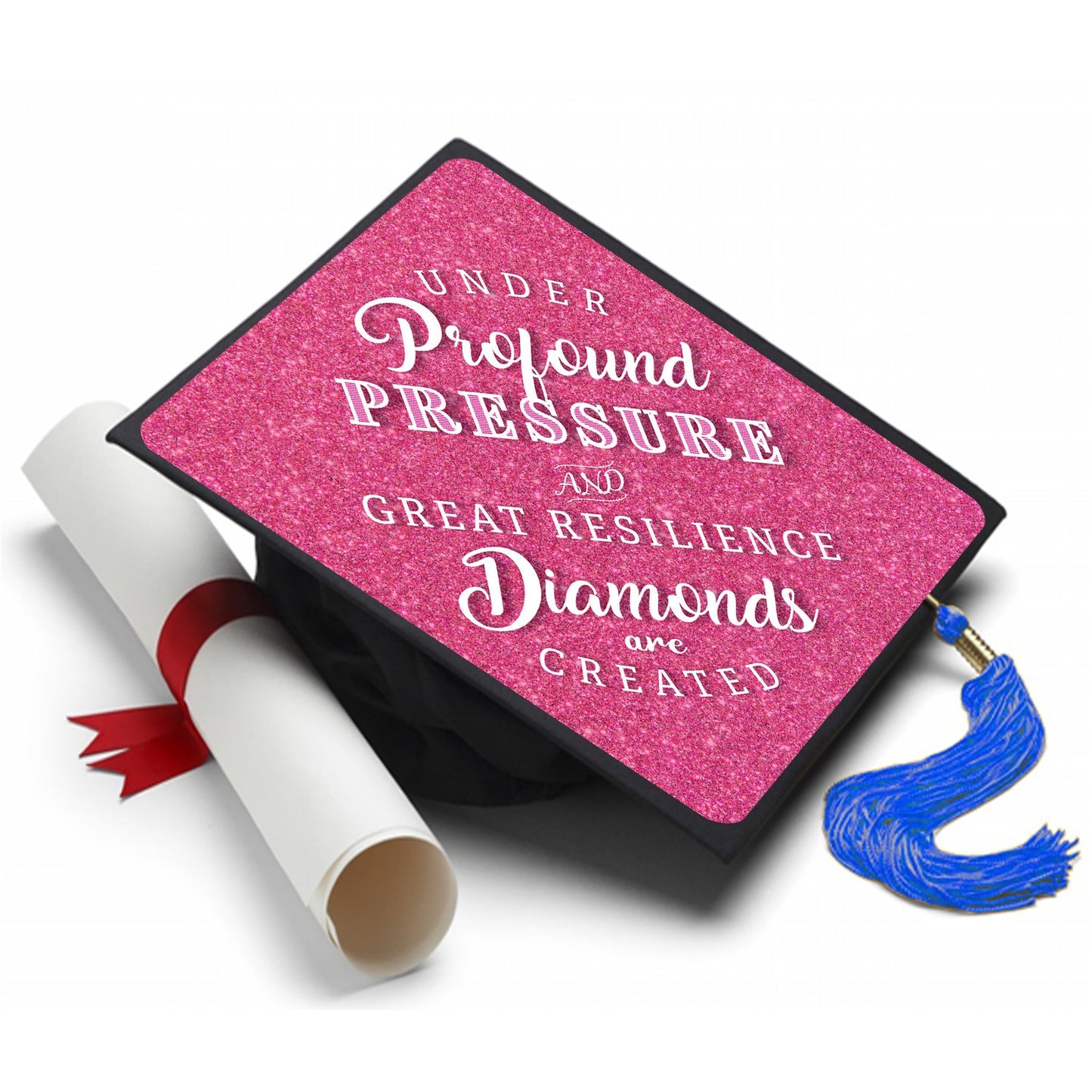 Diamonds are Created Grad Cap Tassel Topper