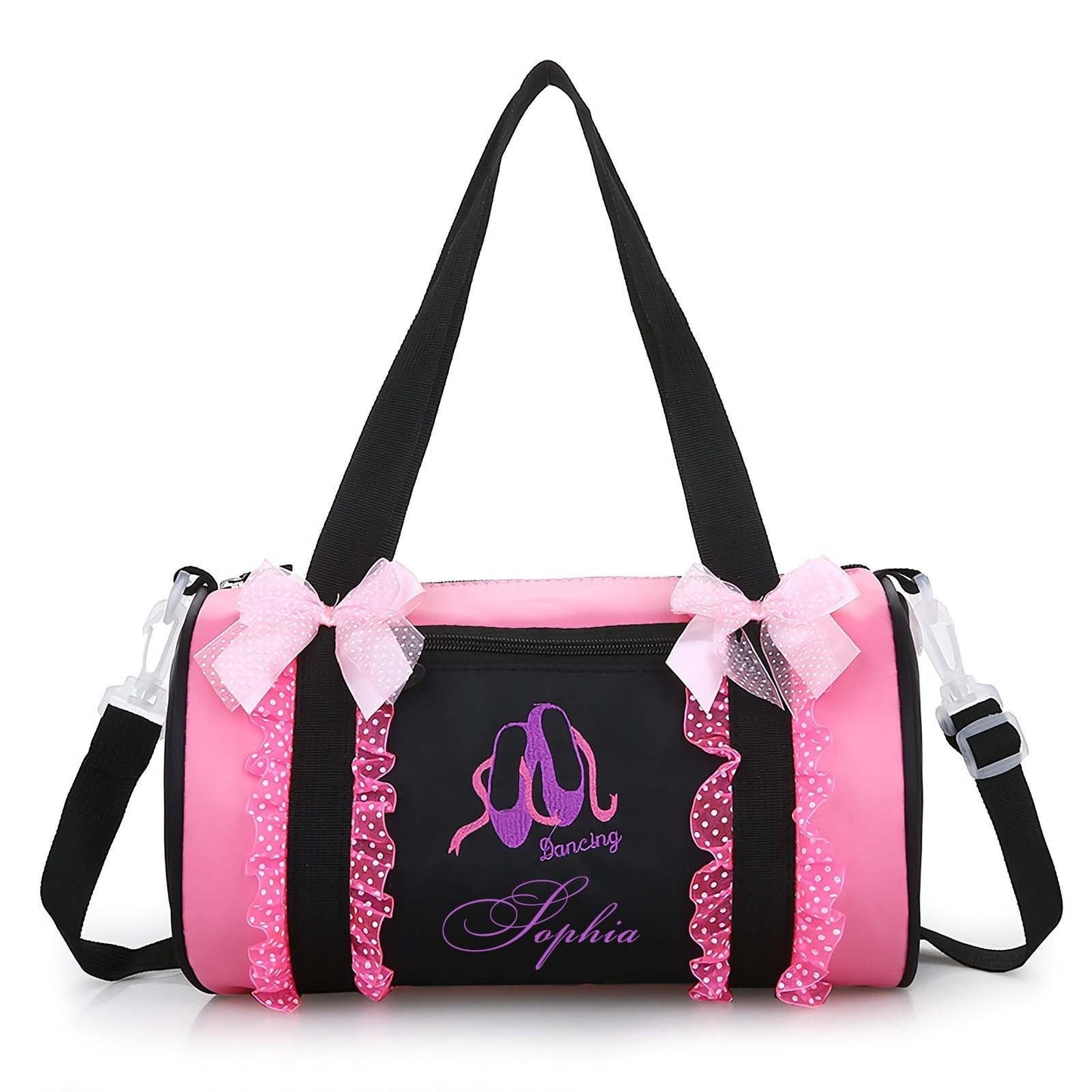Personalized Dance Duffel, Ballerina Bags, Custom Name Shoulder Bags, Gift For Girl