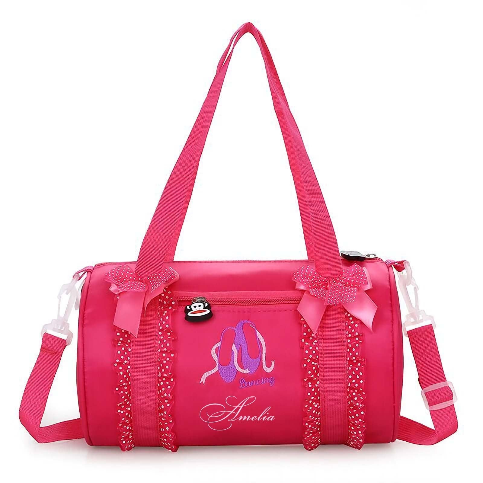 Personalized Dance Duffel, Ballerina Bags, Custom Name Shoulder Bags, Gift For Girl