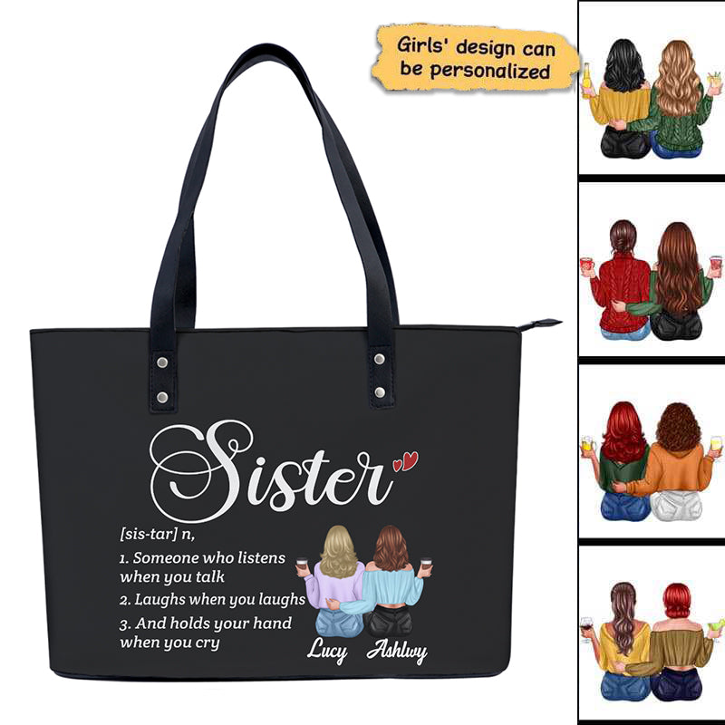 Besties Sisters Definition Personalized Shoulder Bag