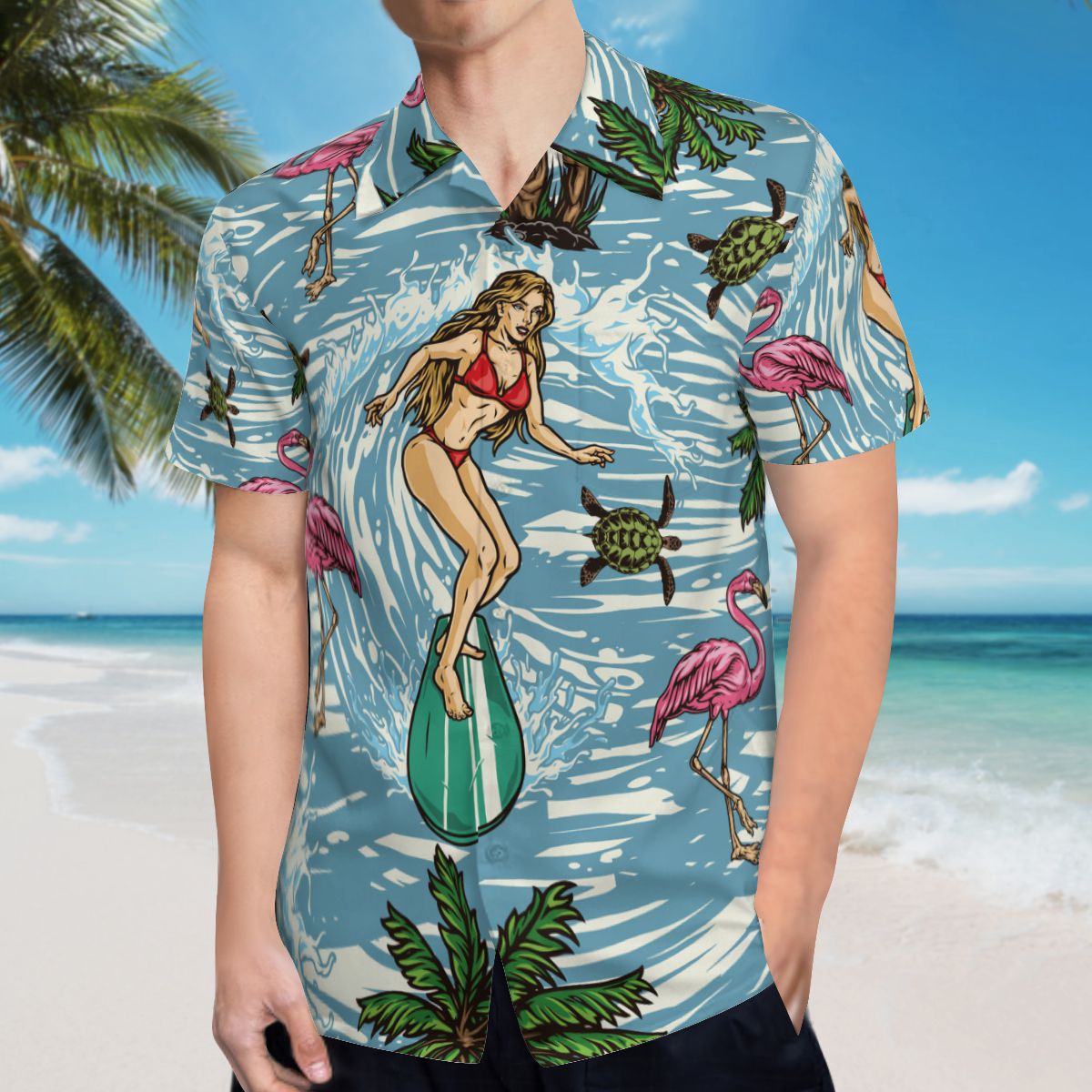 Flamingo 01 Hawaiian Shirts No.C2MOSY
