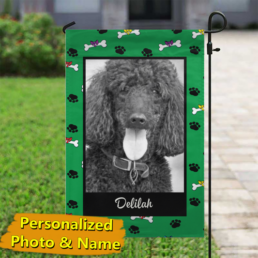 Dog Bones – Personalized Photo & Name – Garden Flag & House Flag