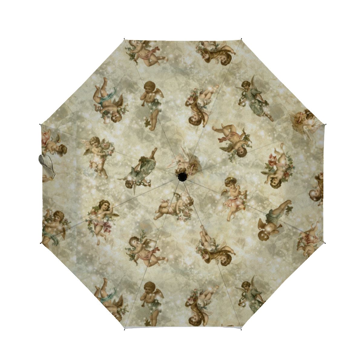 Vintage Angels Glittering Gold Id136 Brushed Polyester Umbrella No.FAV2GD