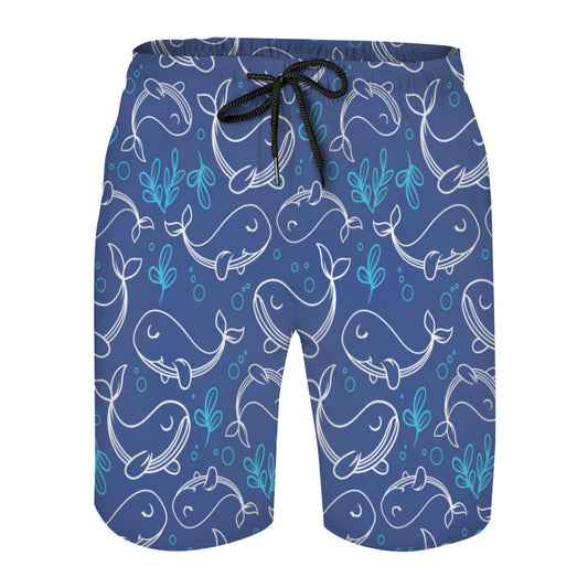 Cute Whale 2 Men's Swim Trunks No.FX3ACD