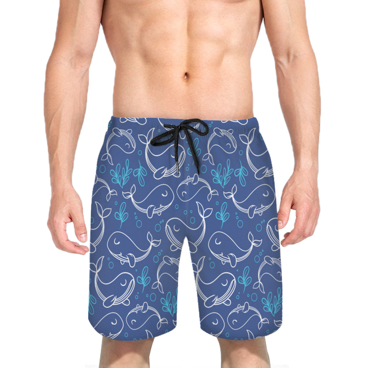 Cute Whale 2 Men's Swim Trunks No.FX3ACD