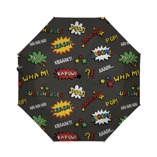 Superhero Colorful Fun Pattern Fleece Umbrella No.GORX47