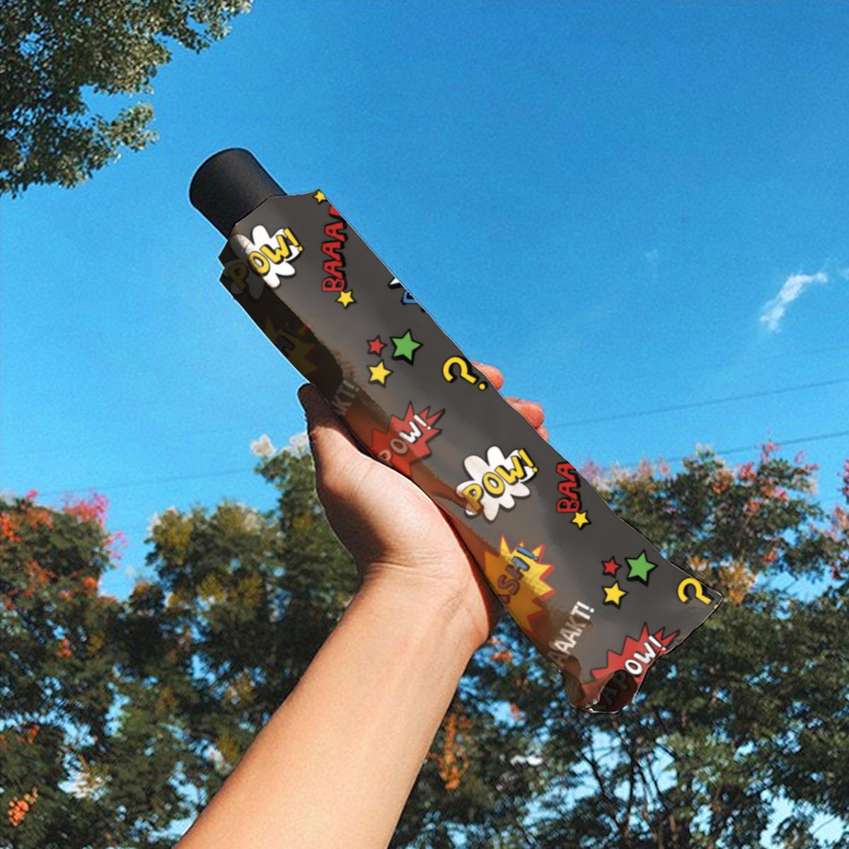 Superhero Colorful Fun Pattern Fleece Umbrella No.GORX47