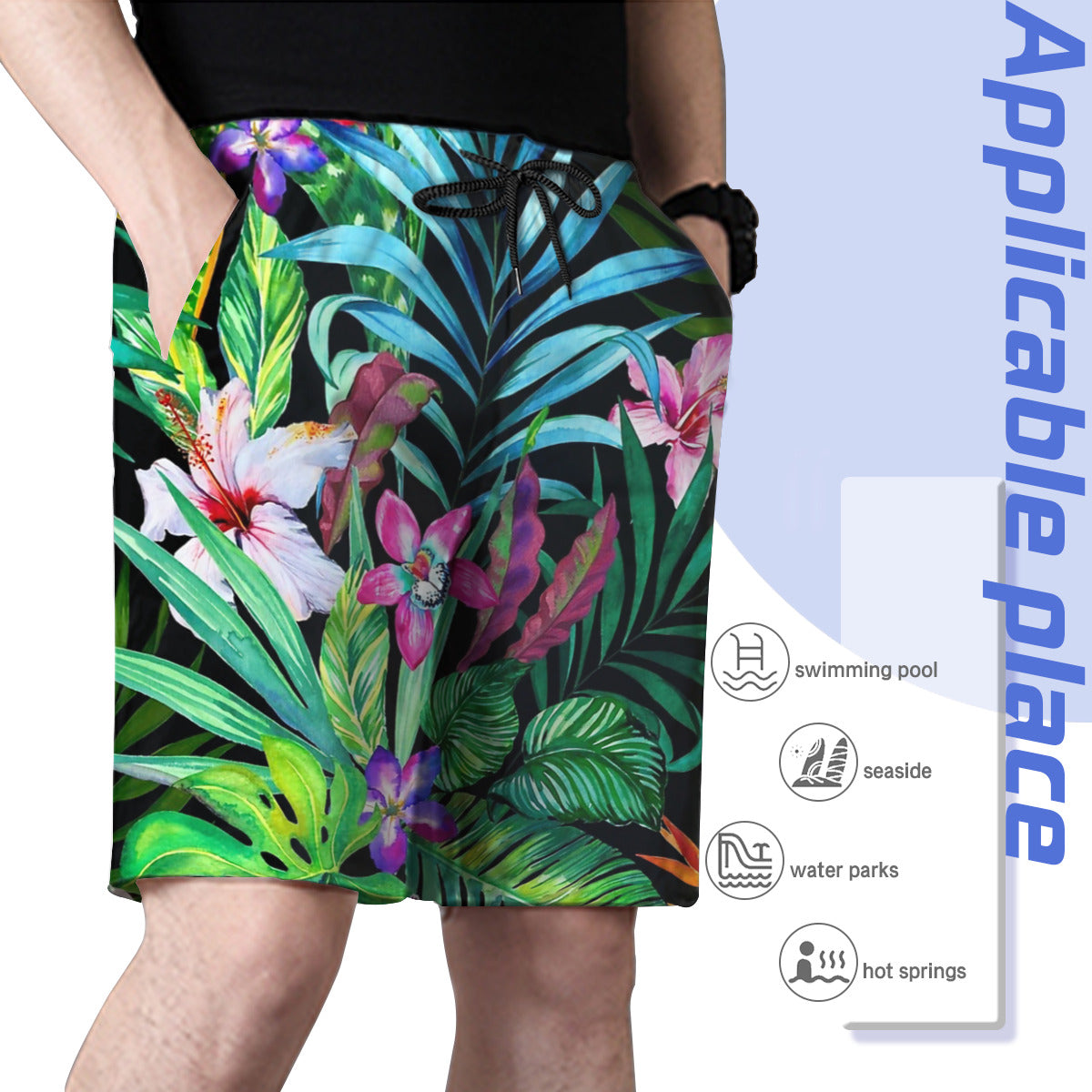 Tropical Fest Graphic Men's Swim Trunks No.GPP9U5