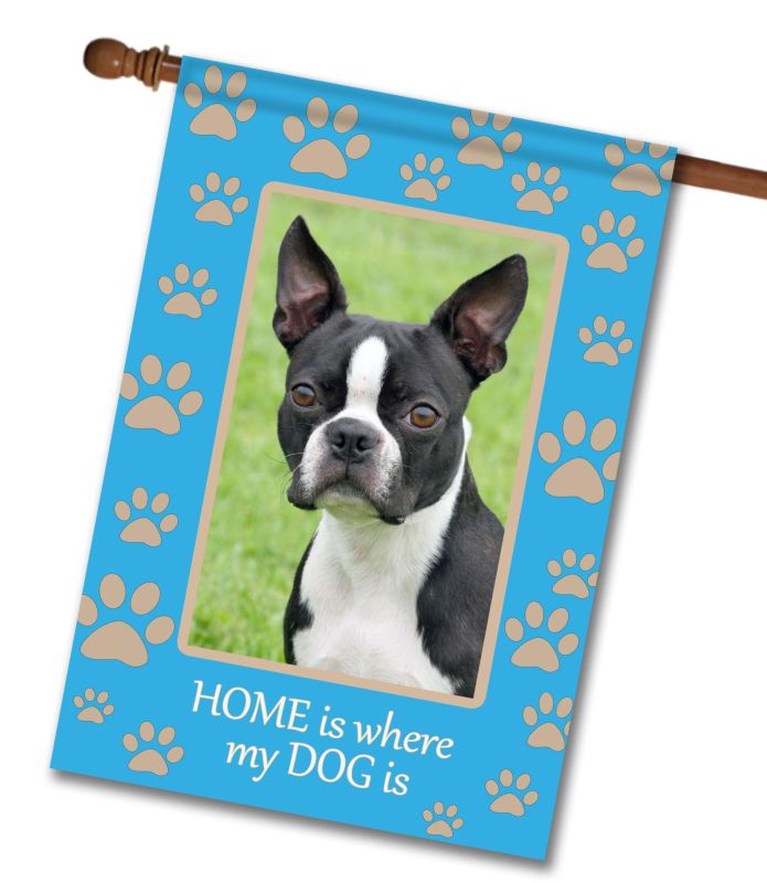 Home is Where My Dog is – Personalized Photo & Name – Garden Flag & House Flag
