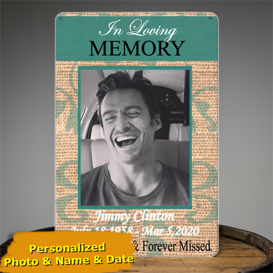 In loving Memory Memorial Tin Signs, Cemetery Decoration, Custom Tin Signs, Personalized Tin Signs