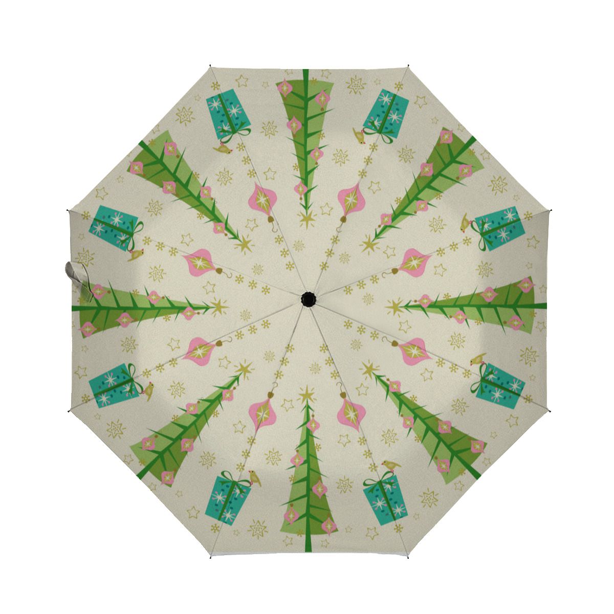 Vintage Holiday Sparkle By Studioxtine Brushed Polyester Umbrella No.JSWQVG