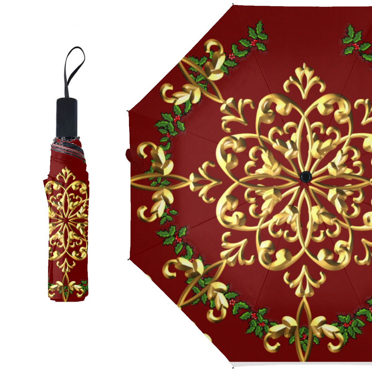 Elegant Festive Christmas Umbrella No.LDSUR6